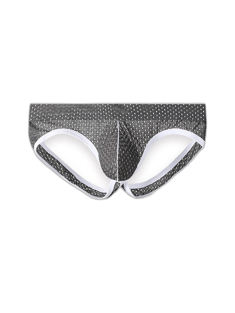 3 Pack Men's Breathable Mesh Ice Silk Sexy Stretch Fit Jockstrap