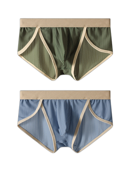 2 Pack Men's Breathable High-Stretch Seamless Comfort Odor-Control Briefs