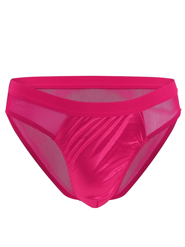 Men's Solid Color Sheer Gauze Briefs