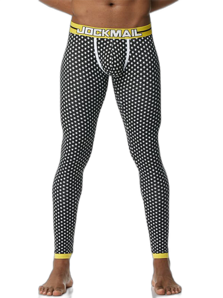 Men's Star Print Cotton Thermal Pants