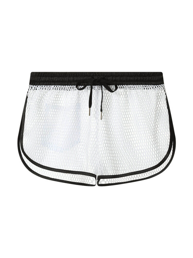 Men's Sexy Sheer Mesh Loose-Fit Home Shorts
