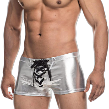 Super Booty Drawstring PU Leather Boxers