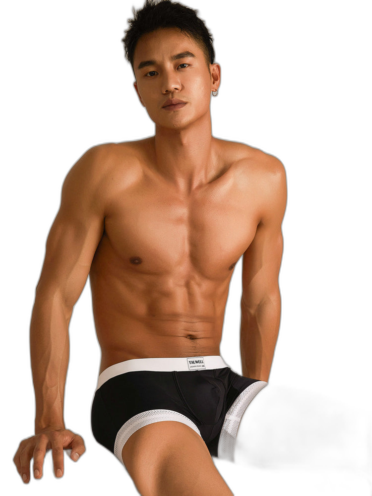2 Pack Men's Ice Silk Lace Cuff Trunks
