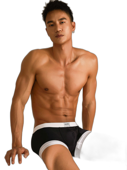 2 Pack Men's Ice Silk Lace Cuff Trunks