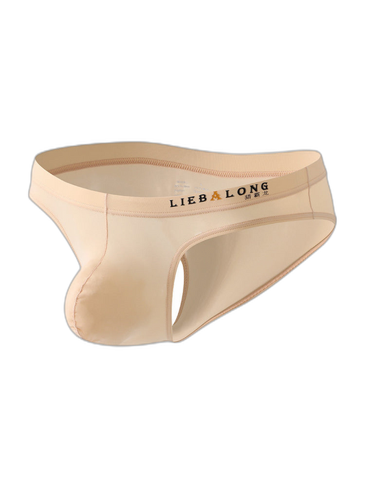 4 Pack Men's Ice Silk Low-Rise Big Pouch Sexy Comfortable Bikini