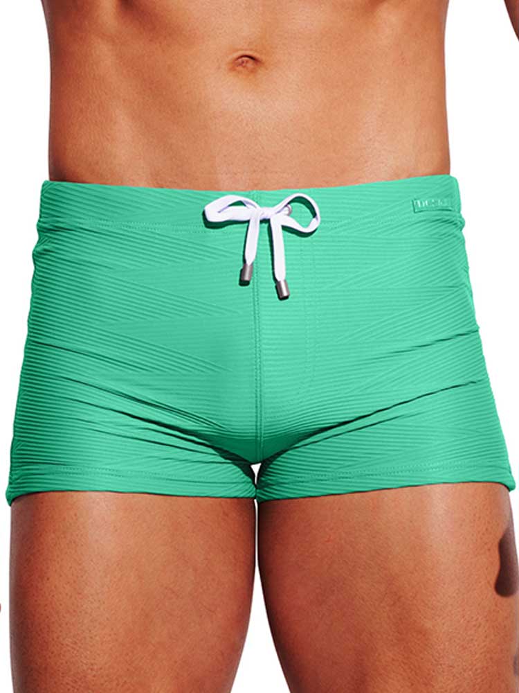 Men's High-Stretch Quick Dry Solid Swim Trunks