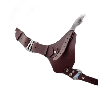 PU Leather Light Brown Chest Harness