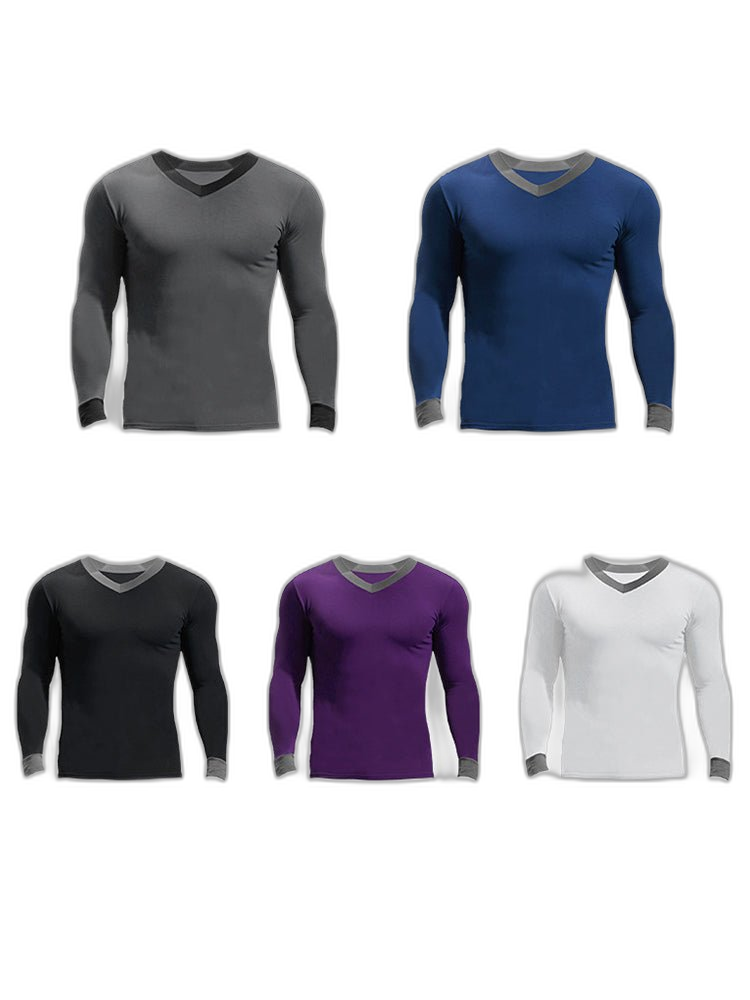 Mens Base Layers V-Neck Thermal Shirt