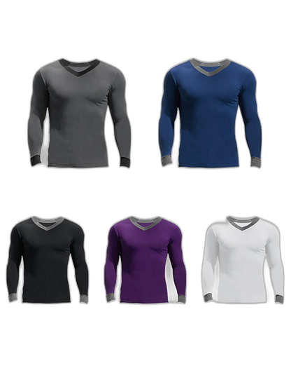 Mens Base Layers V-Neck Thermal Shirt