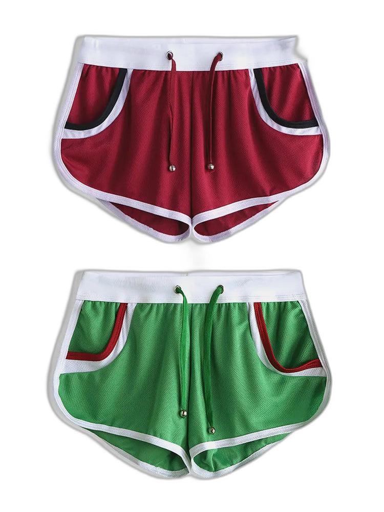2 Pack Drawstring Leisure Men's Loose Boxer Shorts
