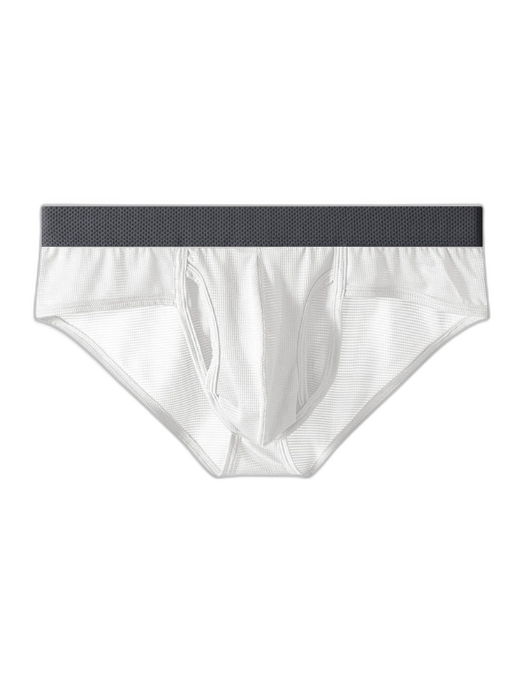 3 Pack Men's Ultra-Soft Breathable Mesh Ice Silk Briefs