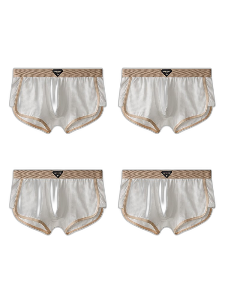4 Pack Men's Ultra-Soft Premium Cotton Seamless Comfort Trunks