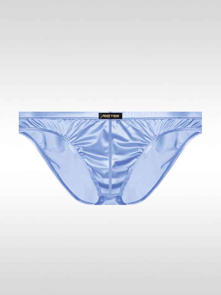 Men's Sexy Silky Thin Breathable Satin Low-Rise Briefs