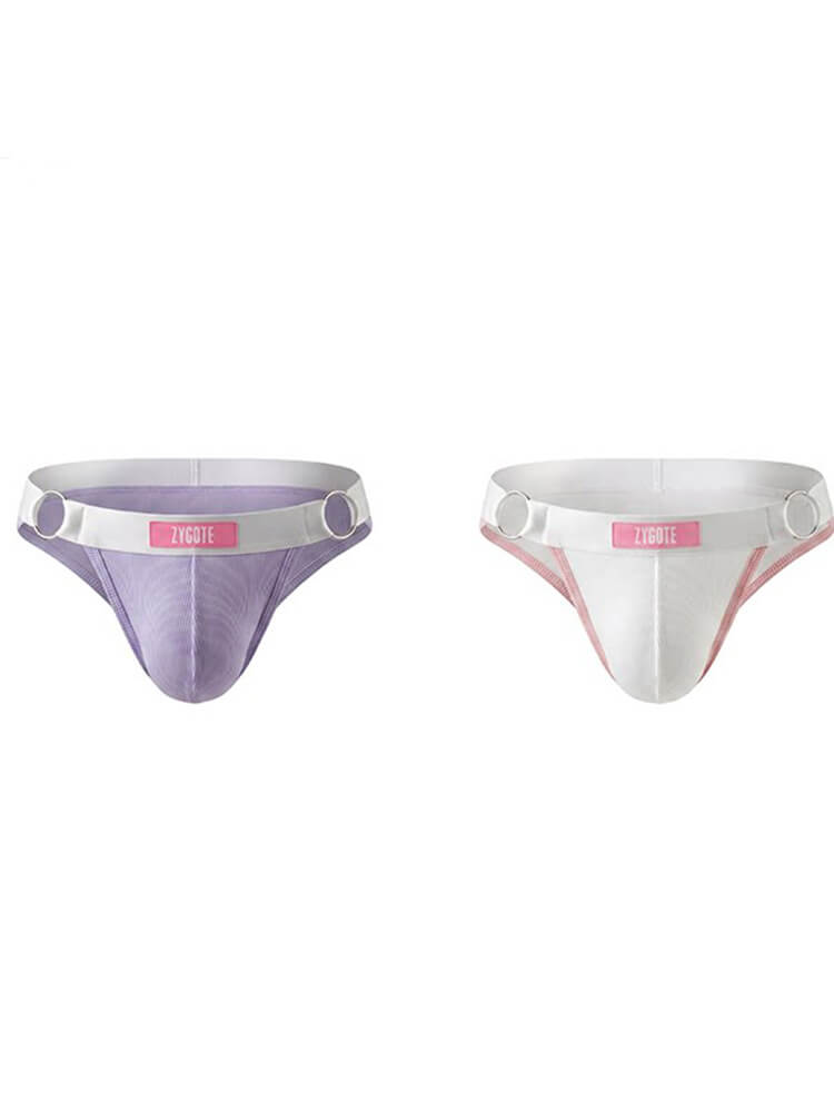 Men's High-Cut Ribbed Stretch Briefs