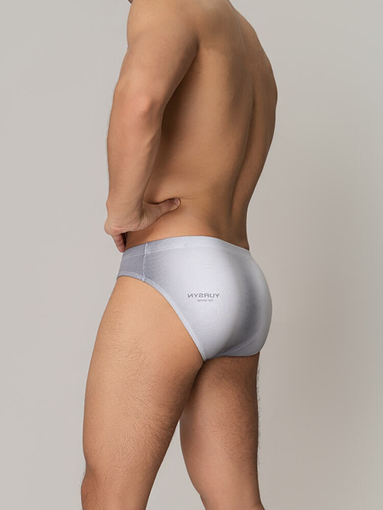 Men's Low-Rise Ribbed Cotton Stretch Briefs