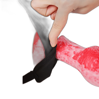 Shooter - 6-7 Inch Penis Sleeve With Harness - Knotted Cock Extender