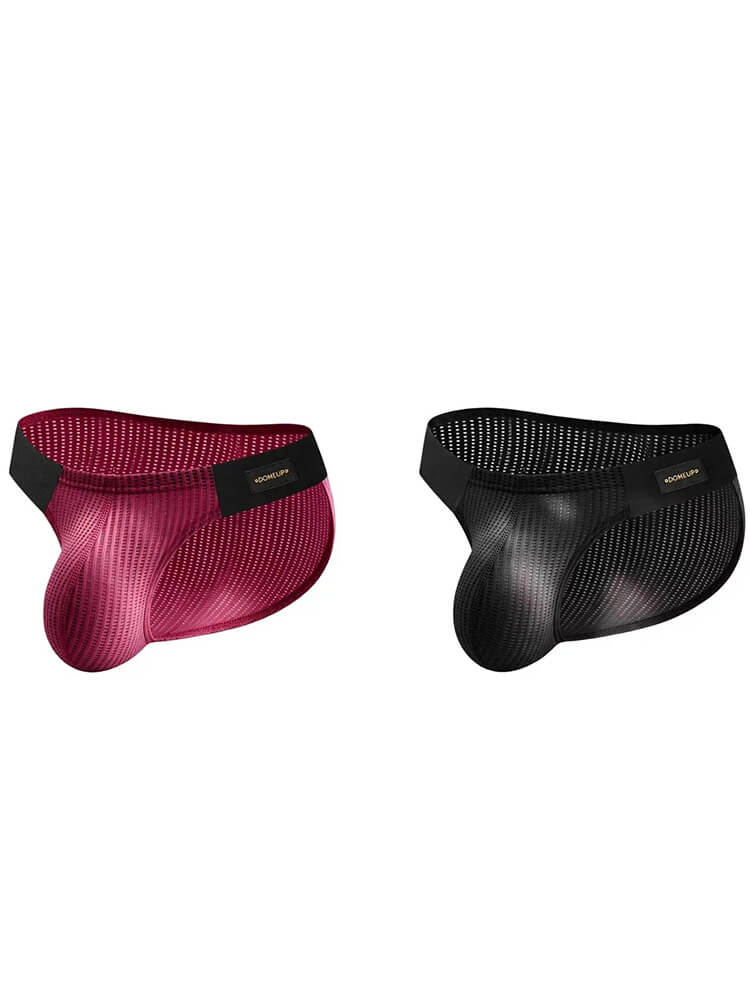 Men's Sexy Low-Rise Colorblock U-Pouch Briefs