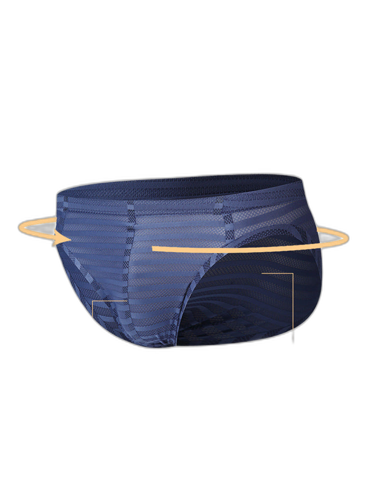 3 Pack Men's Mesh Nylon Breathable Solid Color Bikini