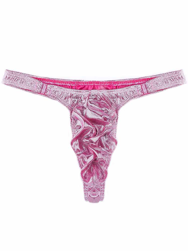 Men's Narrow Side Detachable Button Thong