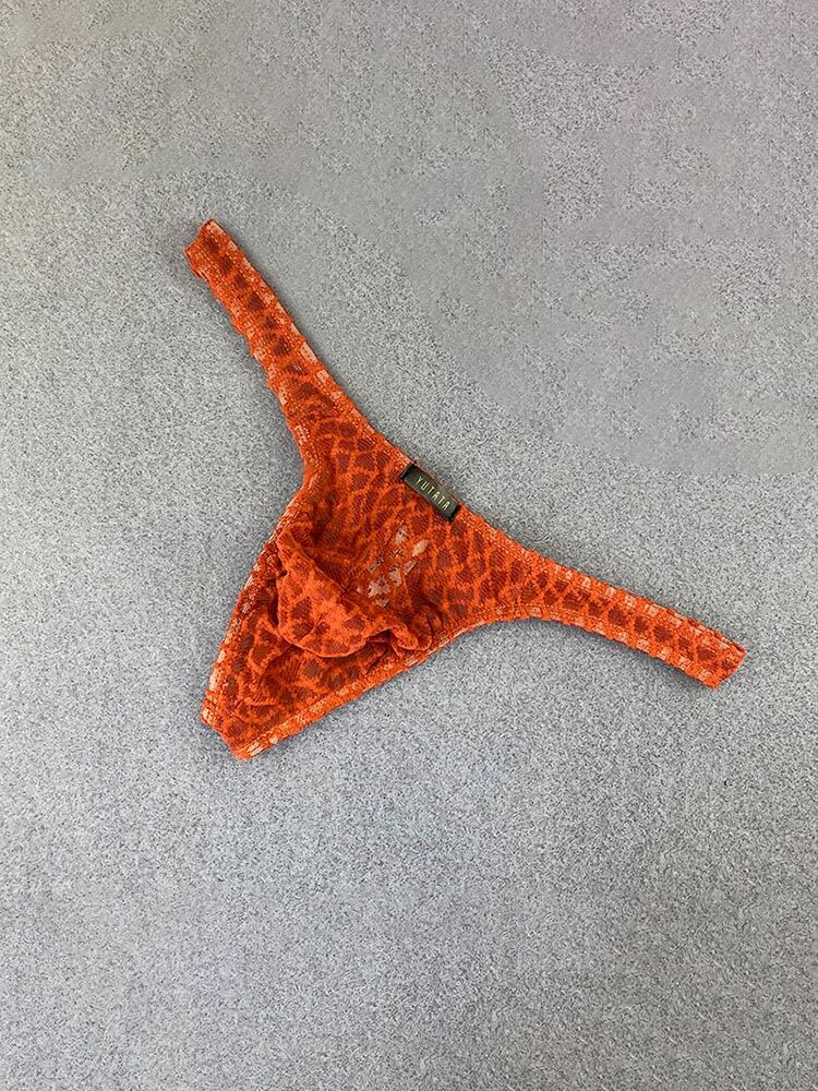 Men's Sexy Low-Rise Stretch Slim Fit Sheer Mesh Thong