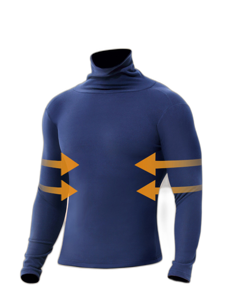 Men's Mid-high Collar Warm Cold-proof Long-sleeved Bottoming Shirt