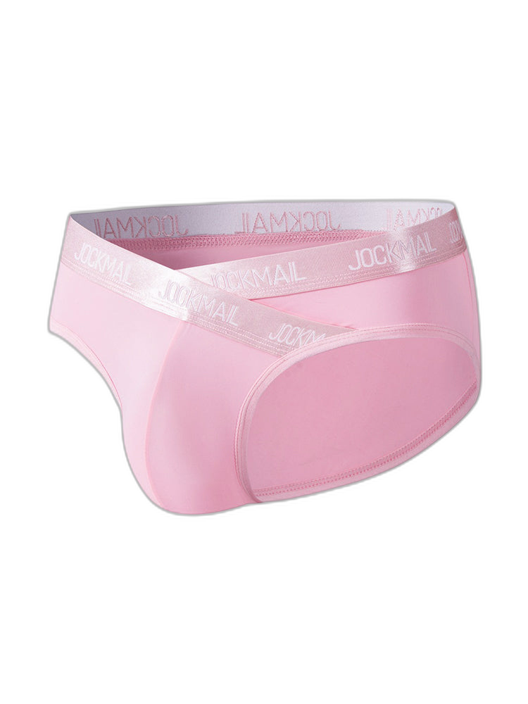 2 Pack Men's Sporty Letter Print Supportive Low-Rise Ice Silk Skin-Friendly Bikini