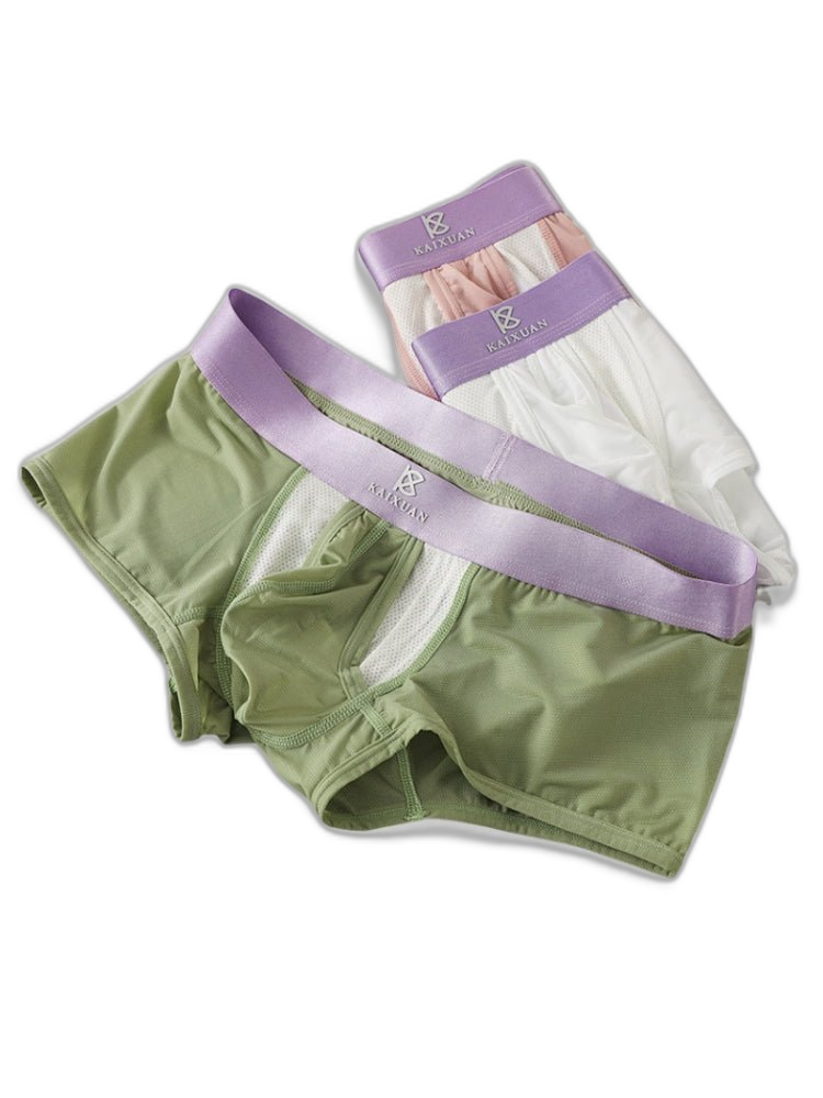 3 Pack Men's Supportive Pouch Lightweight Antibacterial Cooling Trunks