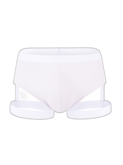 Men’s Sexy Solid Color Suspender Briefs