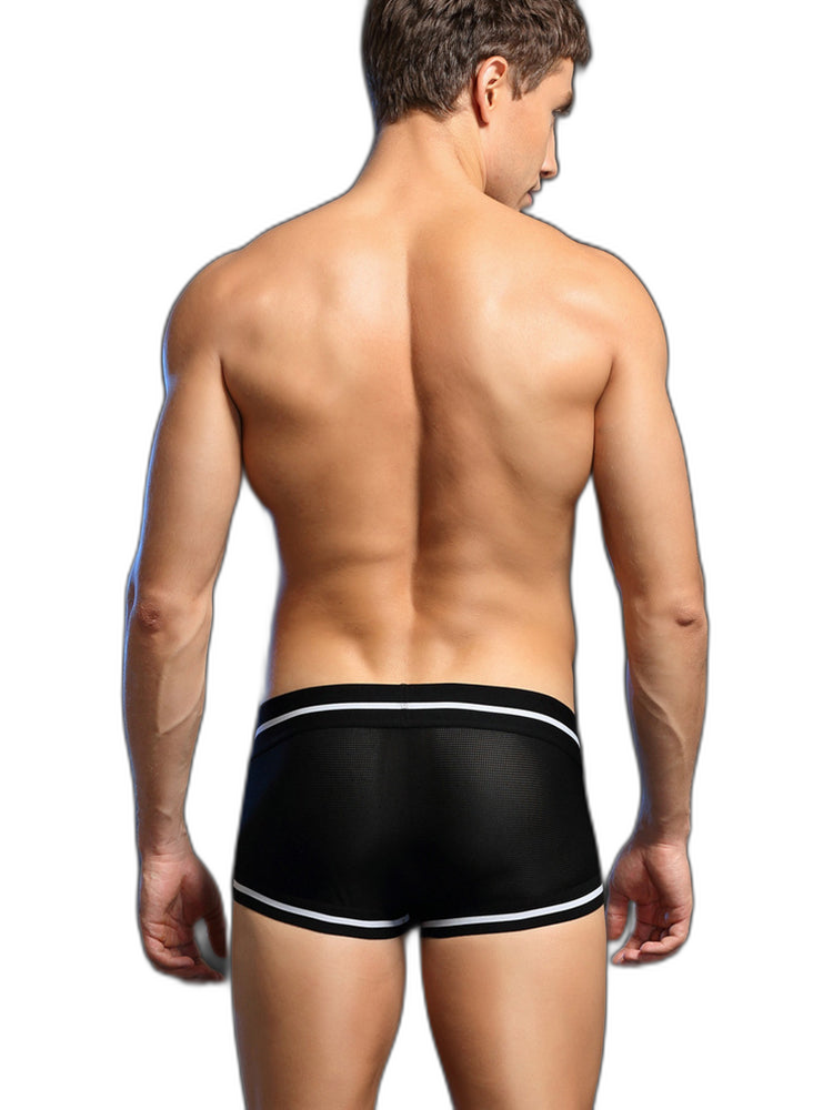 Men's Breathable Mesh Line Trunks with Fly