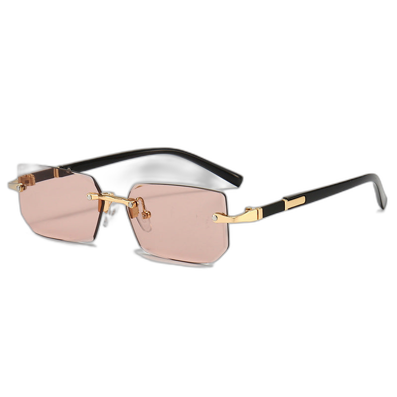 Squared Rimless Sunglasses