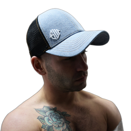 Breedwell Loaded Denim Trucker Baseball Cap Light Stonewall Wash