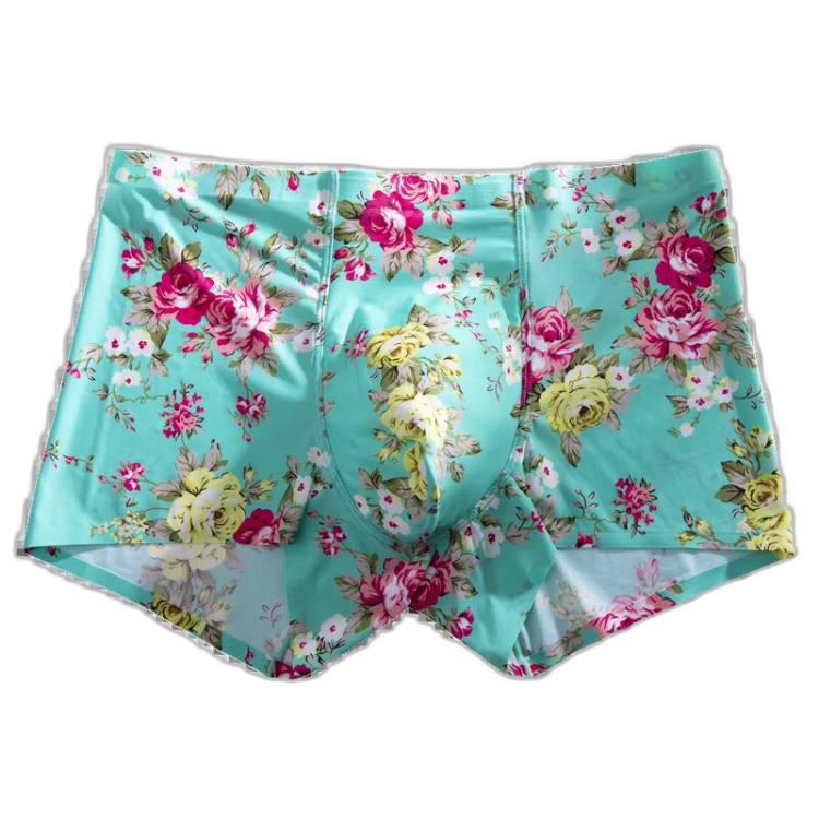 Ice Silk Floral Underwear