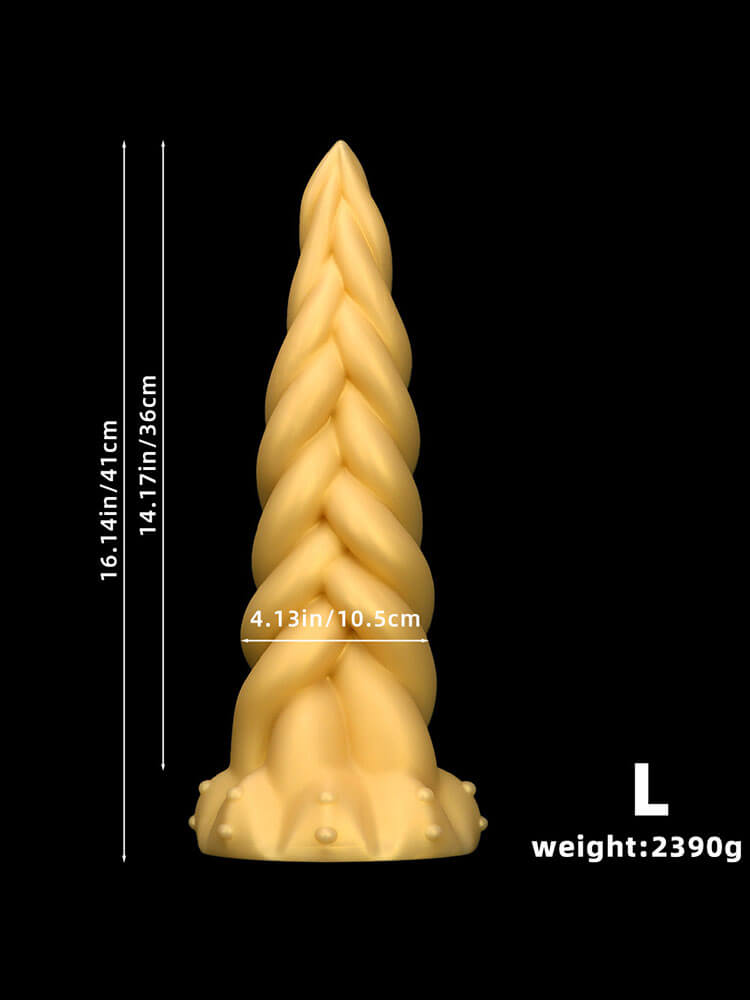 Twisted-Shaped Irregular Silicone Anal Plug