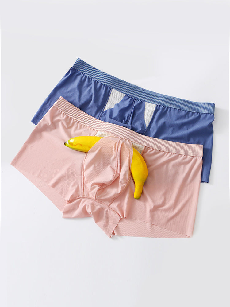 3 Pack Split-Support Men's Trunks- Breathable & Bulge-Enhancing