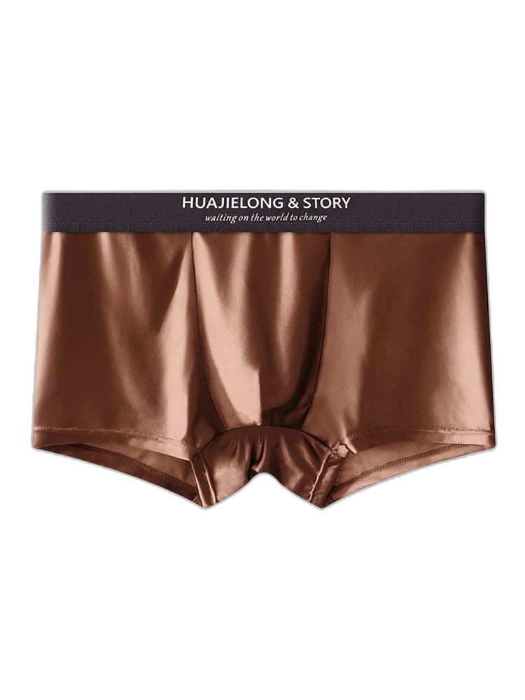 3 Pack Men's Solid-Color Breathable Trunks