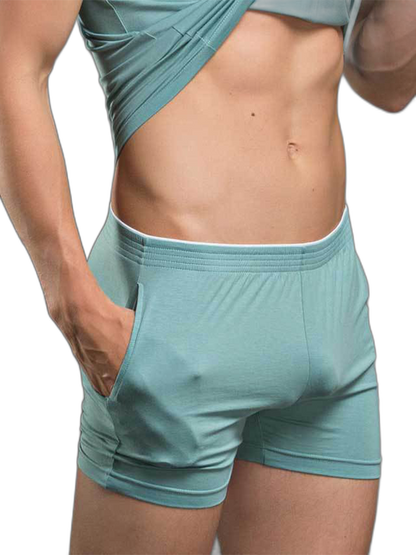 Solid Color Modal Home Boxers for Men