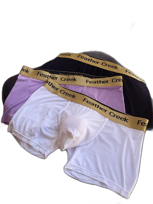 3 Pack Men's U-Shaped Large Pouch Breathable Comfortable Trunks