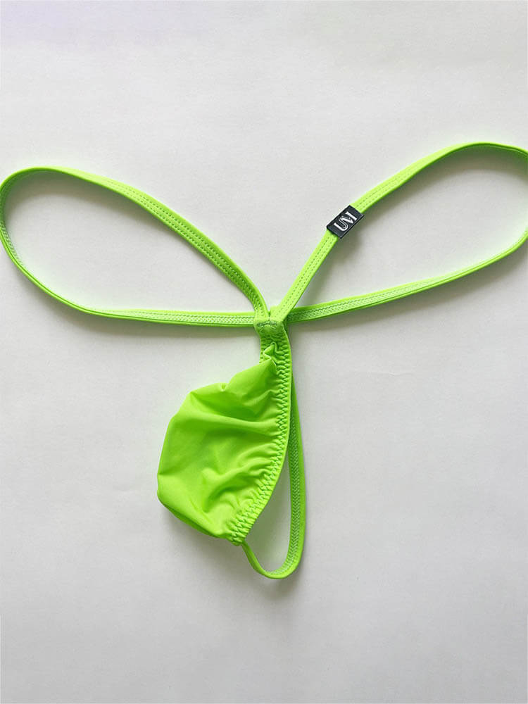 Men's Sexy Low-Rise Thin-Strapped Ice Silk Thong