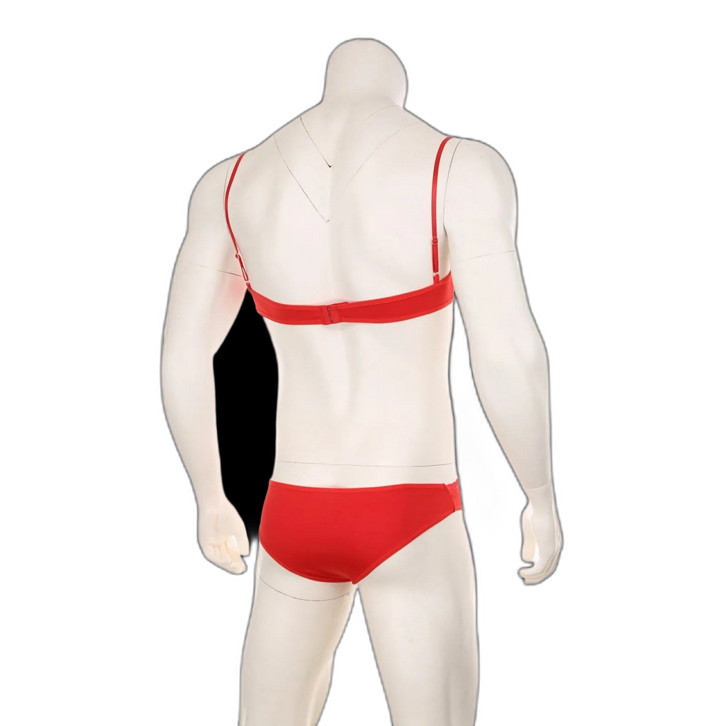 Mens Lace Lingerie Panties & Bra Set