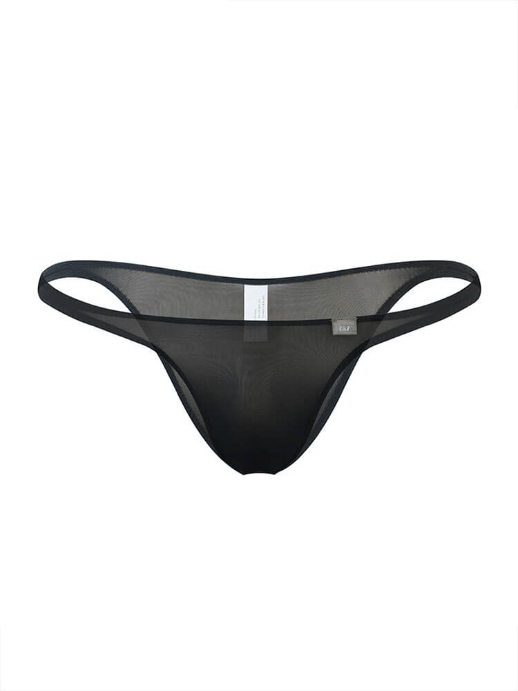 Men's Sexy Low-Rise Semi-Covering Sheer Briefs