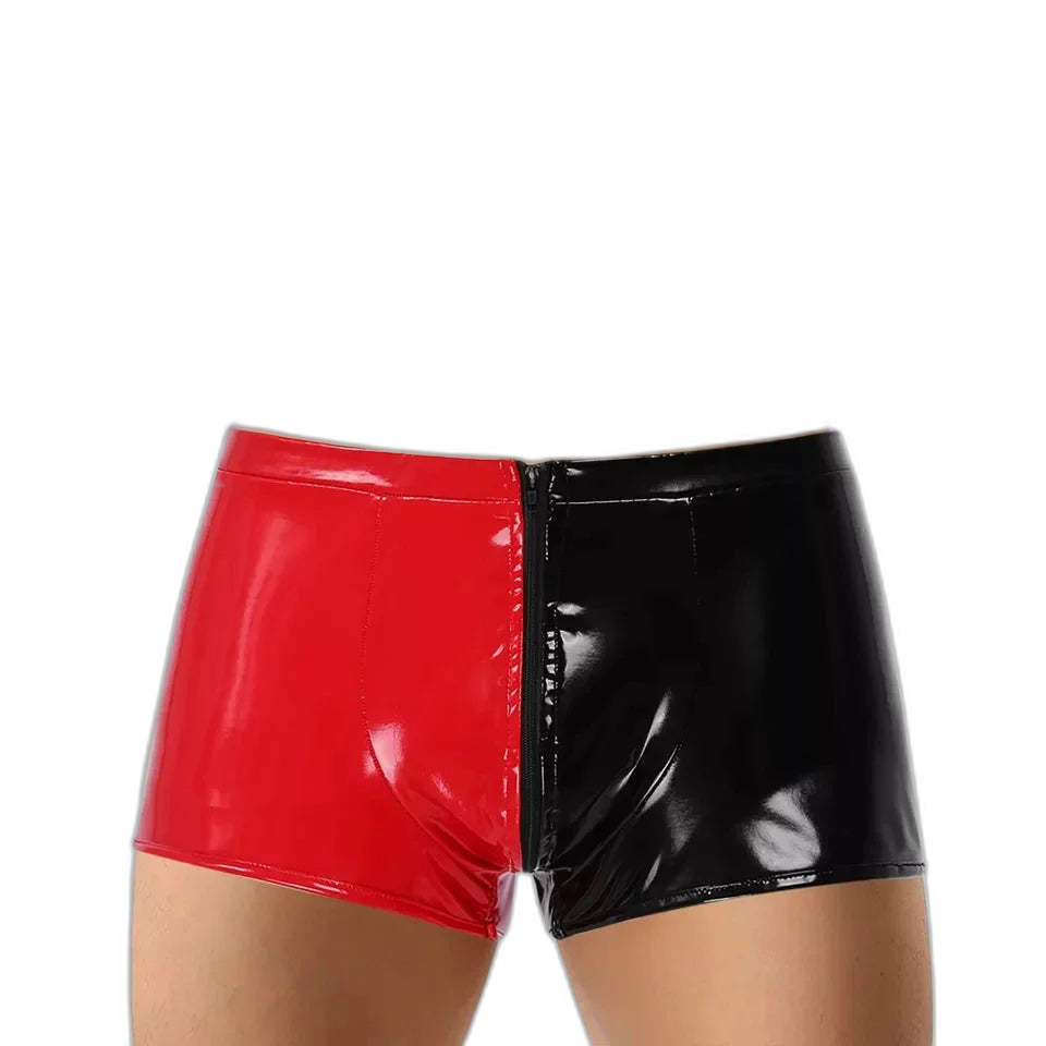 Joker Red & Black Wet Look Boxer Underwear