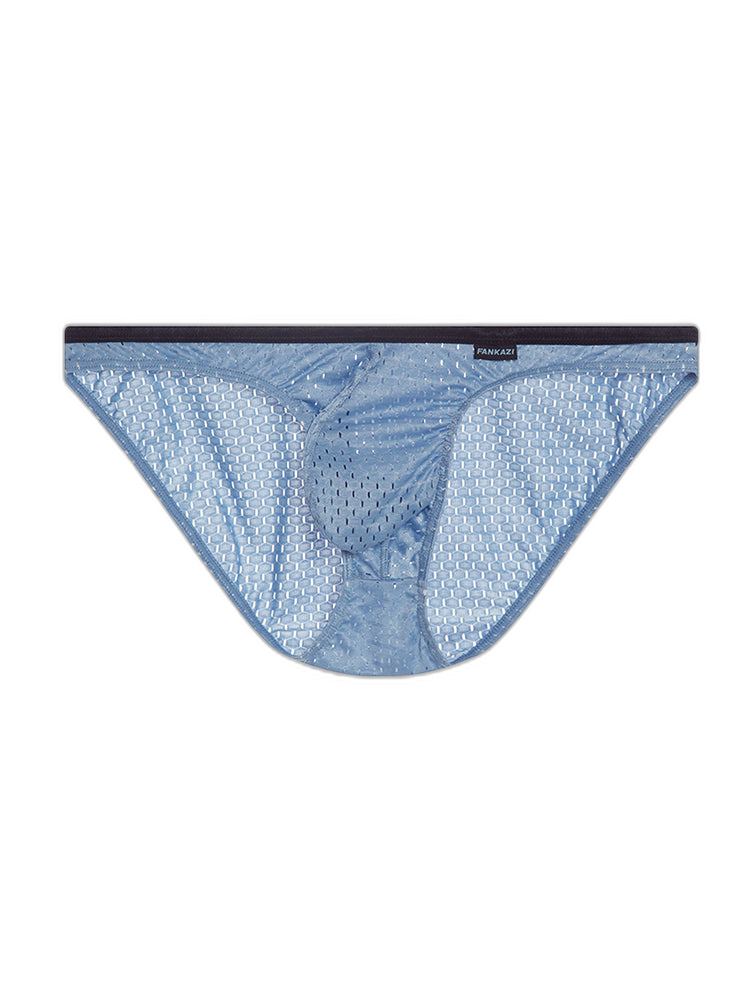Men's Low-rise Mesh U-shaped Convex Pocket Sports Briefs