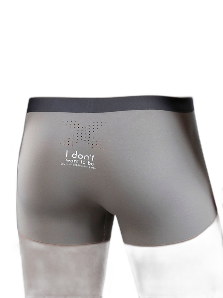 Men's Dual-Raised Support Seamless Solid Color Trunks
