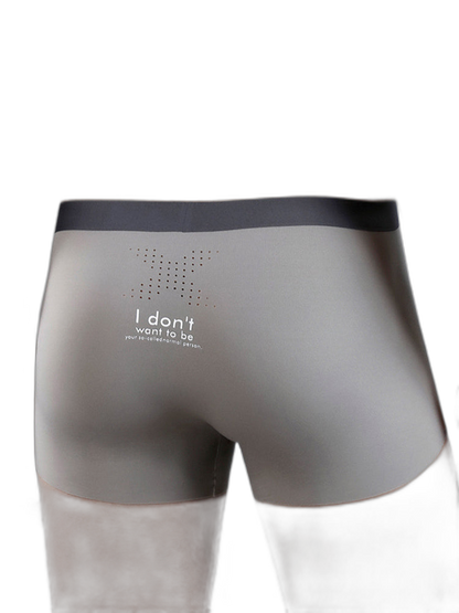 Men's Dual-Raised Support Seamless Solid Color Trunks