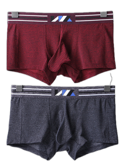 2 Pack Separated Pouch Comfy Mens Boxer Briefs