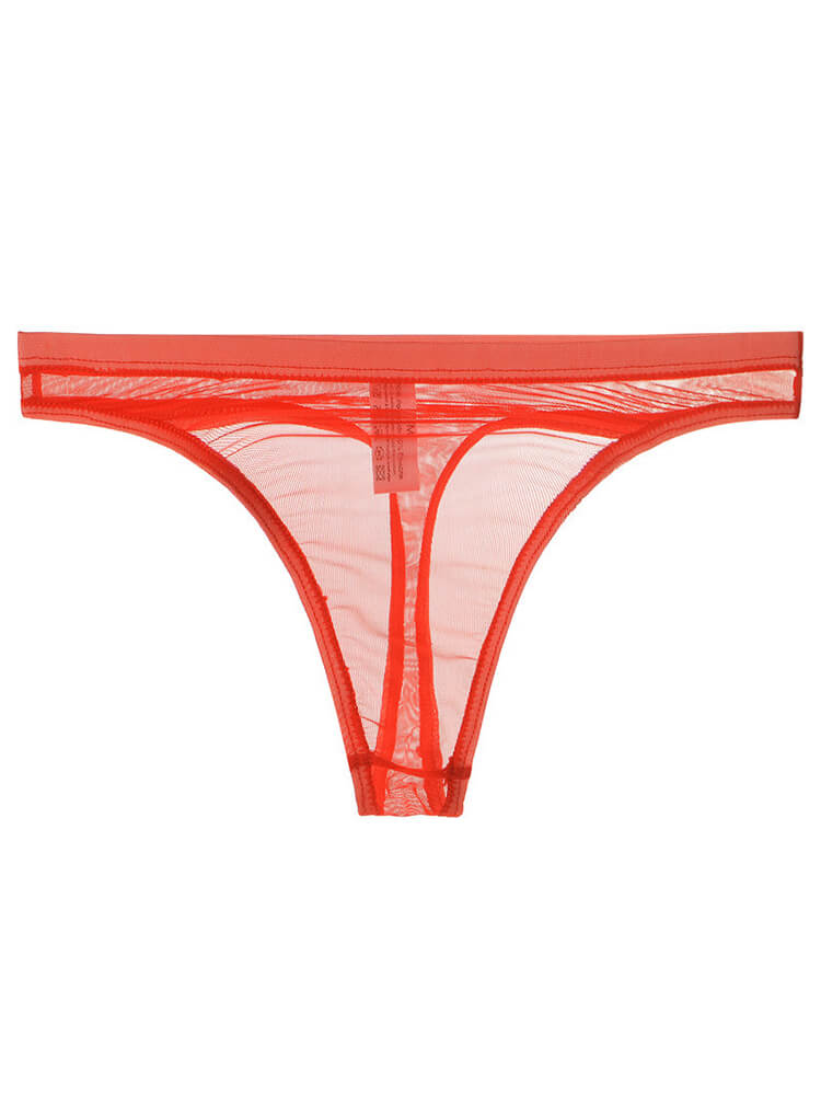 Men's Sexy Ultra-Thin Mesh Transparent Thong