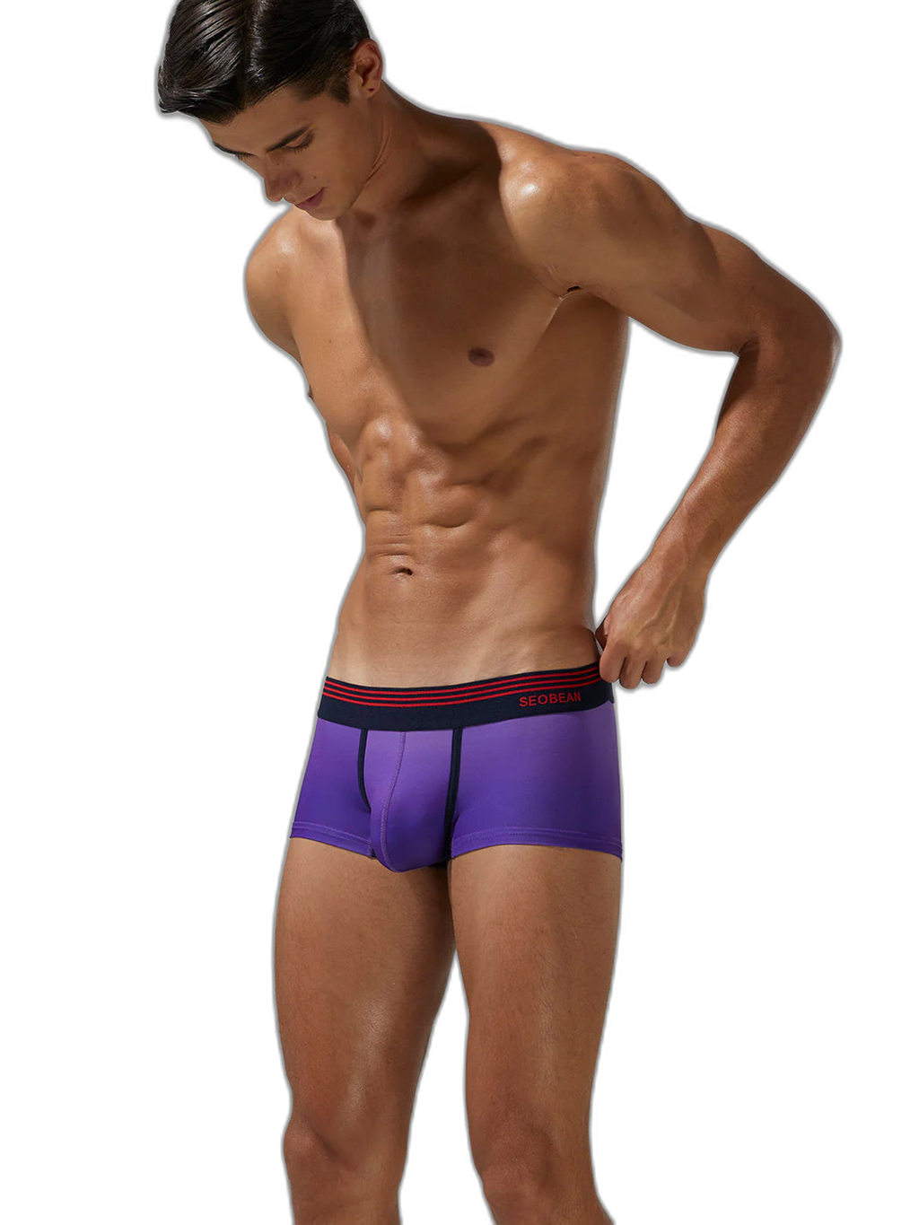 Men’s Spliced Lines Trunks in Ombre