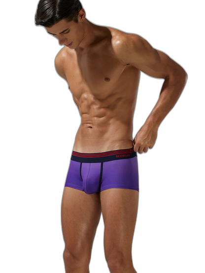 Men’s Spliced Lines Trunks in Ombre