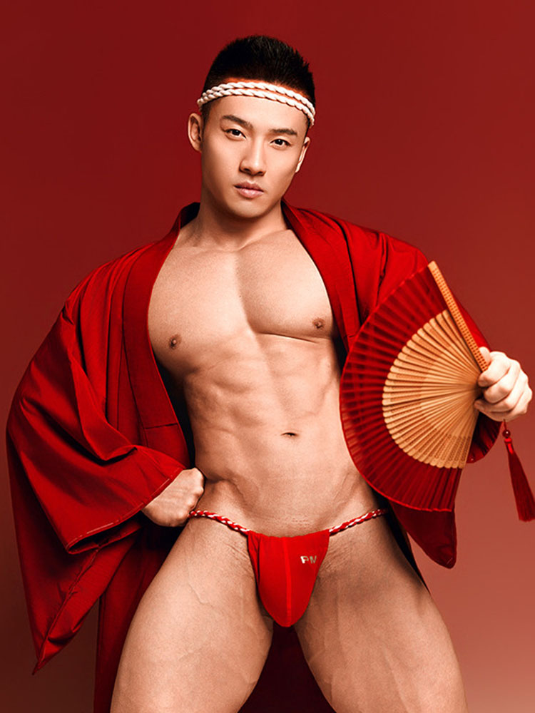 Men's Japanese-Style High-Cut Wrapped Hip Briefs