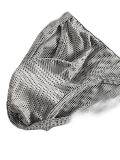 3 Pack Men's Ultra-Soft Breathable Mesh Ice Silk Briefs